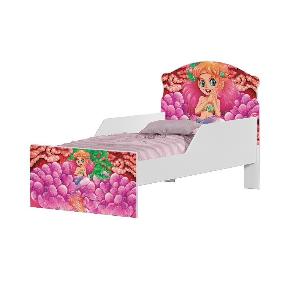 Mini Cama Sereia E Corais Com Colchão - 3