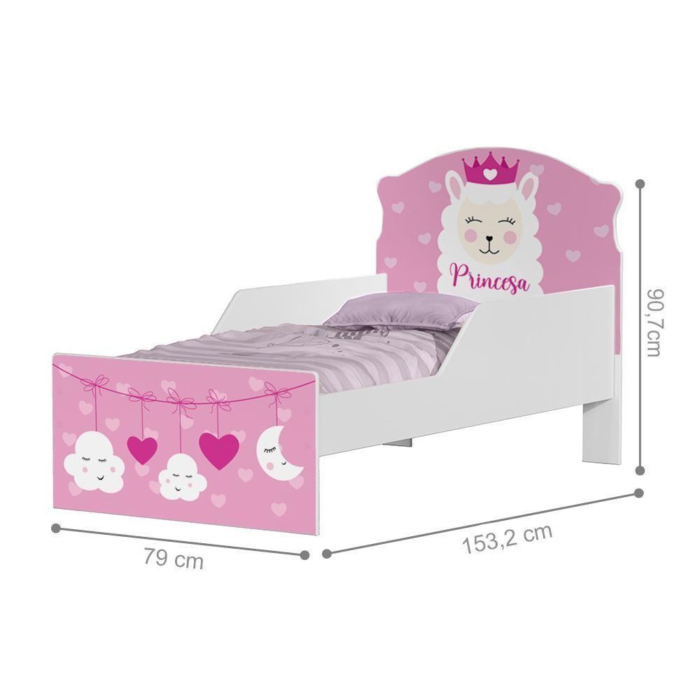 Mini Cama Princesa Lhama Com Colchão - 4