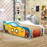 Cama Yellow Submarine Joy Amarelo Solteiro Com Colchão - 1