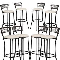 Kit Com 8 Banquetas Alta Forts Fibra Uv Bancada, área Goumert, Bar, Piscina, Balcão, Gelo Floral - 4