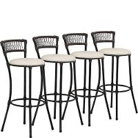 Kit Com 6 Banquetas Alta Forts Gelo Floral, Fibra Uv Bancada, área Goumert, Bar, Piscina, Balcão - 4