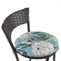 Kit Com 4 Banquetas Alta Forts Fibra Uv Bancada, área Goumert, Bar, Piscina, Balcão, Azul Floral - 7