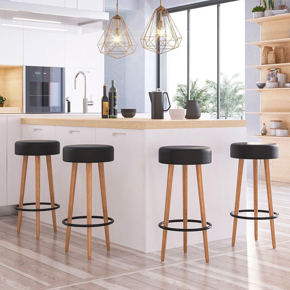 Kit 04 Banquetas Industrial Dani Corano Preto D´rossi - 2