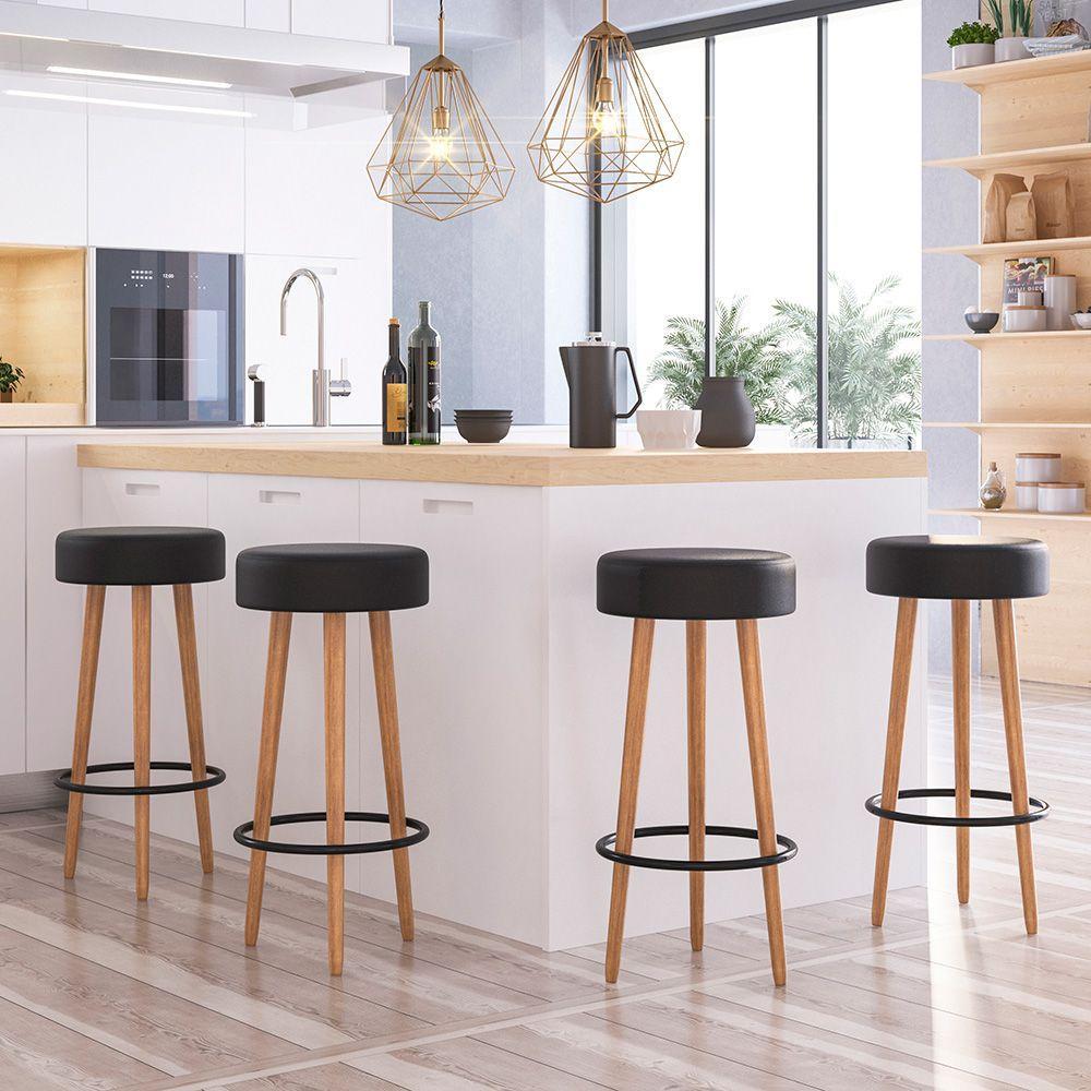 Kit 04 Banquetas Industrial Dani Corano Preto D´rossi - 9