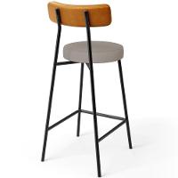 Kit 03 Banquetas Baixa Bar Cozinha Sala Jantar Milão L02 Couríssimo Whisky Linho Bege - 7