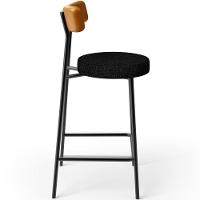 Kit 04 Banquetas Baixa Cozinha Sala Jantar Bancada Milão L02 Couríssimo Whisky Chumbo - 2