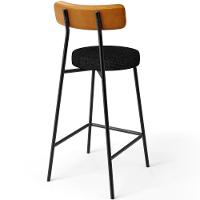 Kit 04 Banquetas Baixa Cozinha Sala Jantar Bancada Milão L02 Couríssimo Whisky Chumbo - 8