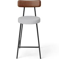 Kit 04 Banquetas Baixa Cozinha Sala De Jantar Milão L02 Couríssimo Marrom Linho Cinza - 8