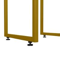 Kit 02 Banquetas Alta Para Cozinha Sala De Jantar Hanna L02 Dourado Linho Bege Escuro - 2