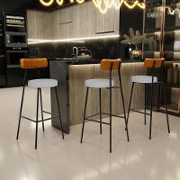 Kit 04 Banquetas Alta Bar Cozinha Sala Jantar Milão L02 Couríssimo Whisky Linho Cinza - 8