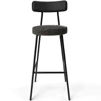 Kit 04 Banquetas Alta Bar Cozinha Sala De Jantar Milão L02 Couríssimo Preto Linho Chumbo - 3