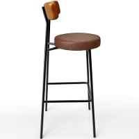 Kit 04 Banquetas Alta Bar Cozinha Sala De Jantar Milão L02 Couríssimo Whisky Marrom