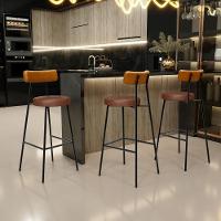 Kit 04 Banquetas Alta Bar Cozinha Sala De Jantar Milão L02 Couríssimo Whisky Marrom - 6