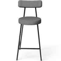 Kit 03 Banquetas Baixa Para Cozinha Sala De Jantar Bancada Milão L02 Linho Cinza Escuro - 6