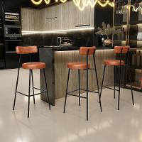 Kit 04 Banquetas Altas Bar Cozinha Sala De Jantar Em Aço Milão L02 Couríssimo Camel - 8