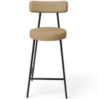 Kit 03 Banquetas Baixa Para Cozinha Sala De Jantar Bancada Milão L02 Linho Bege Escuro