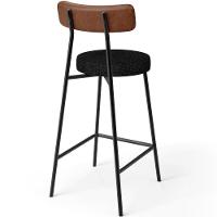 Kit 02 Banquetas Baixa Cozinha Sala De Jantar Milão L02 Couríssimo Marrom Linho Chumbo