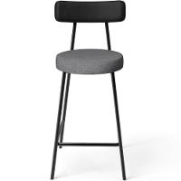 Kit 02 Banquetas Baixa Cozinha Jantar Milão L02 Couríssimo Preto Linho Cinza Escuro - 5