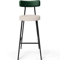 Kit 03 Banquetas Alta Bar Cozinha Sala De Jantar Milão L02 Facto Verde Musgo Linho Cru - 7