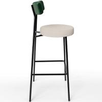 Kit 03 Banquetas Alta Bar Cozinha Sala De Jantar Milão L02 Facto Verde Musgo Linho Cru - 8