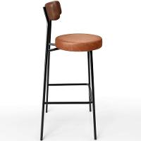 Kit 03 Banquetas Alta Bar Cozinha Sala De Jantar Milão L02 Couríssimo Marrom Camel - 5