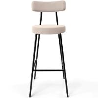 Kit 03 Banquetas Altas Cozinha Bar Sala De Jantar Em Aço Milão L02 Suede Bege - 2