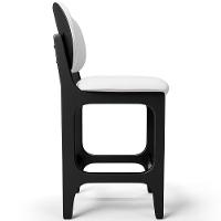 Kit 03 Banquetas Baixa Bar Cozinha E Sala De Jantar Fixa Betta L02 Preto Facto Branco - 8