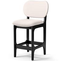 Kit 03 Banquetas Baixa Bar Cozinha E Sala De Jantar Fixa Betta L02 Preto Linho Cru - 5