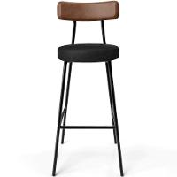 Kit 04 Banquetas Alta Bar Cozinha Sala De Jantar Milão L02 Couríssimo Marrom Preto - 7