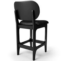 Kit 03 Banquetas Baixa Bar Cozinha E Sala De Jantar Fixa Betta L02 Couríssimo Preto - 7