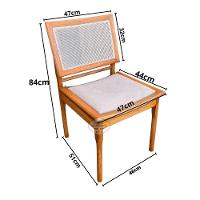 Cadeira De Telinha Caiena Madeira De Demolição Sudeste Rústico - 8