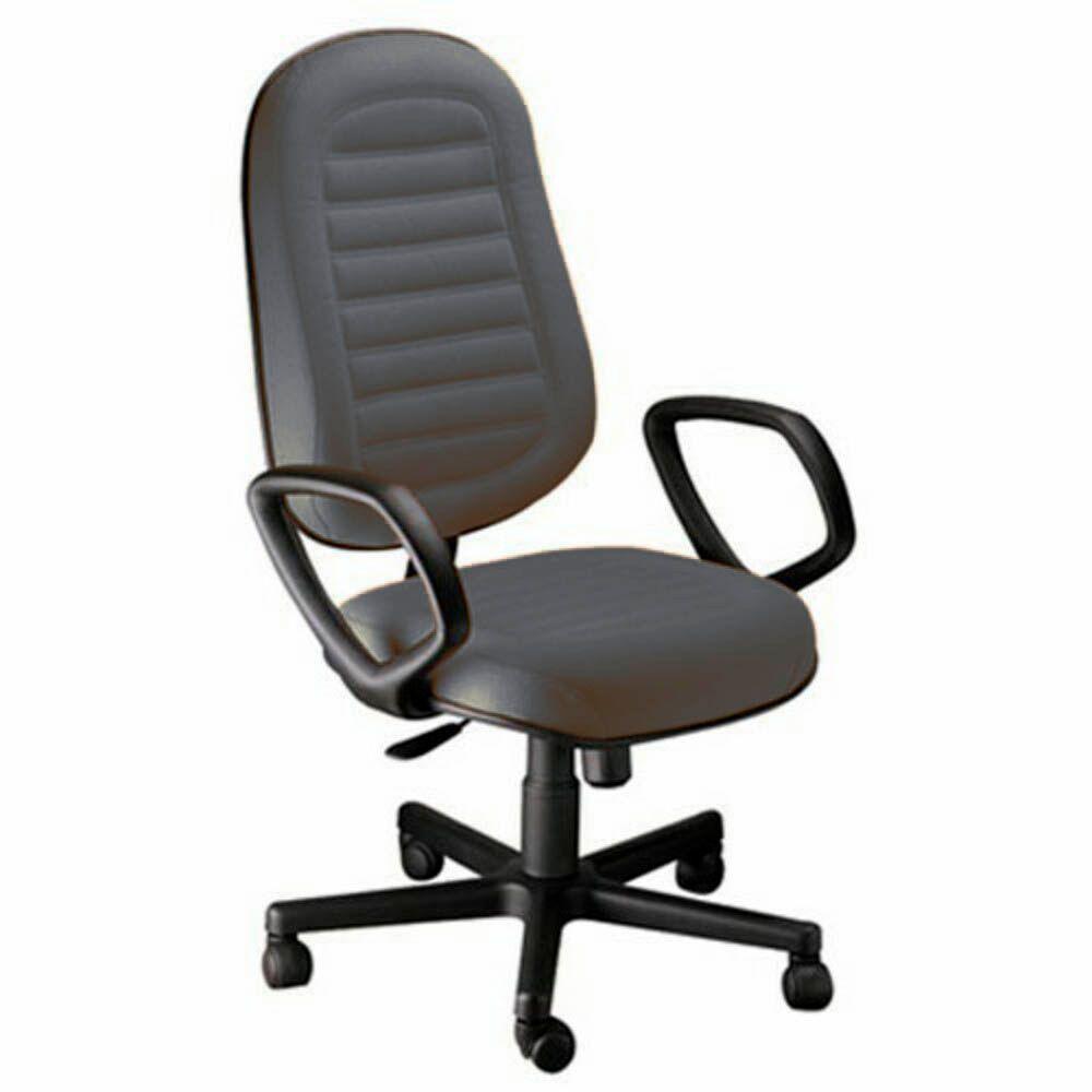 Cadeira Presidente Gomada Com Braços Linha Blenda Cinza - 1