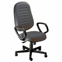 Cadeira Presidente Gomada Com Braços Linha Blenda Cinza - 1