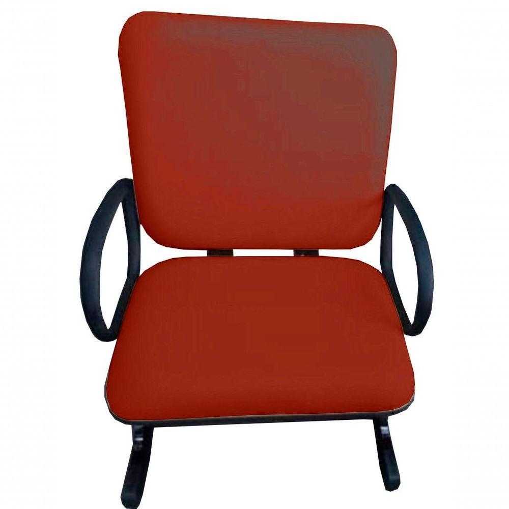 02 Cadeiras Para Escritório Para Obesos Até 250kg Vermelho - 2