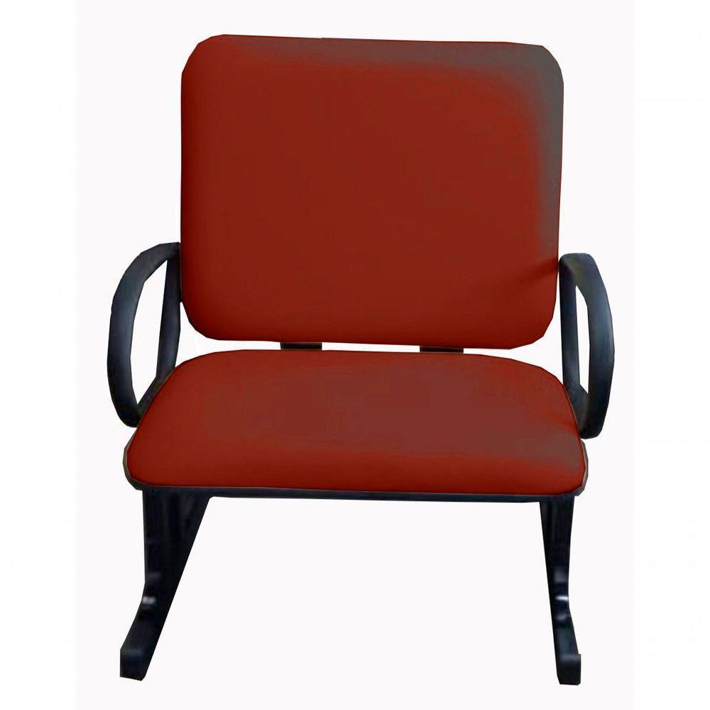 02 Cadeiras Para Escritório Para Obesos Até 250kg Vermelho - 4