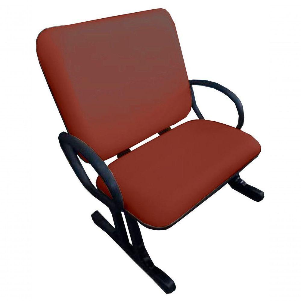 02 Cadeiras Para Escritório Para Obesos Até 250kg Vermelho - 5