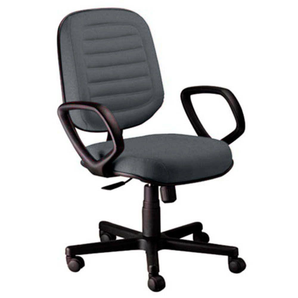 Cadeira Diretor Gomada Com Braços Linha Blenda Cinza - 1