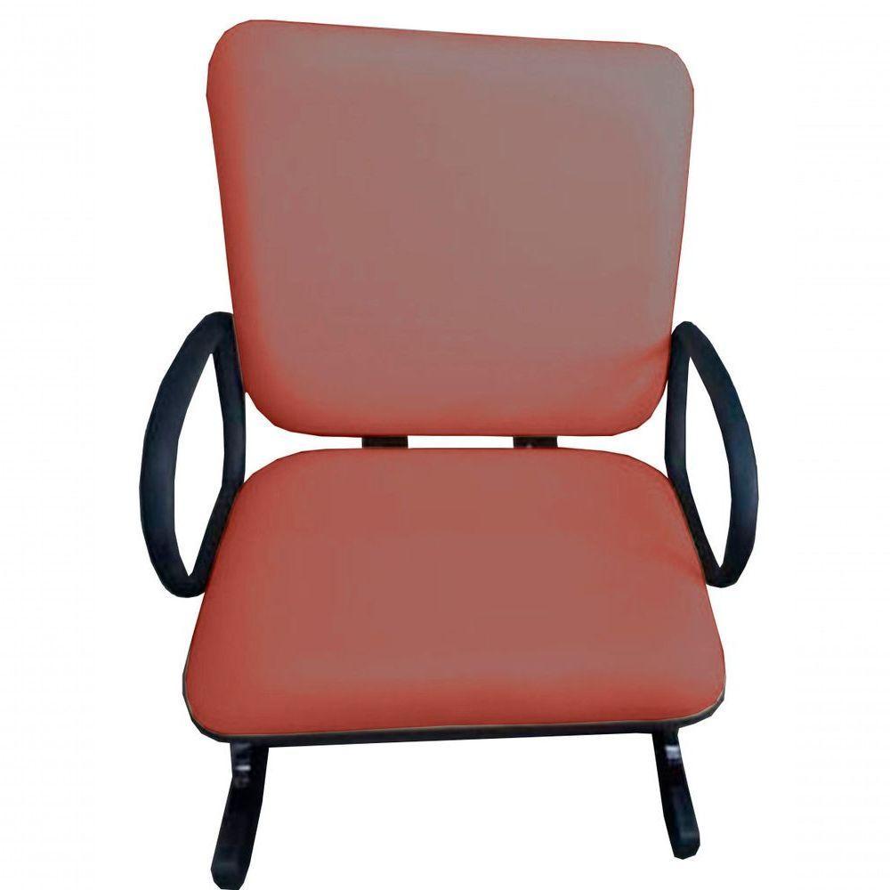 02 Cadeiras Para Escritório Para Obesos Até 250kg Vermelho - 2