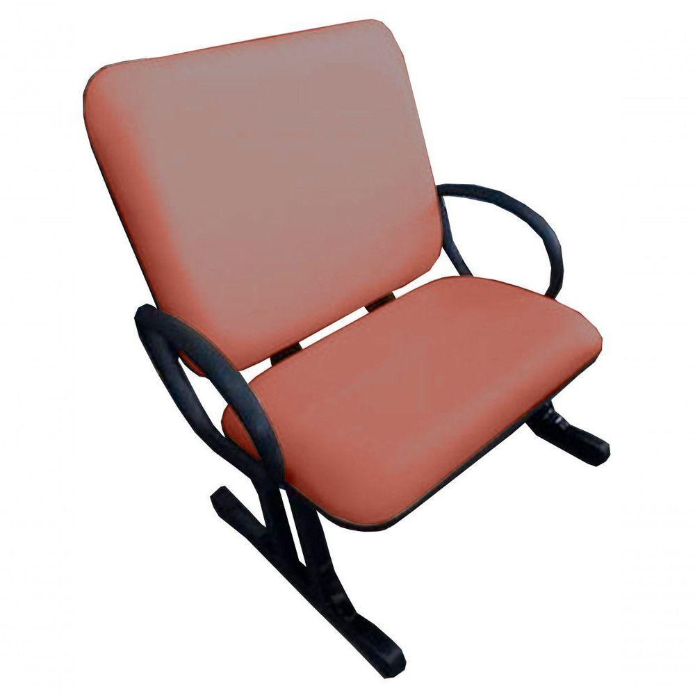 02 Cadeiras Para Escritório Para Obesos Até 250kg Vermelho - 5