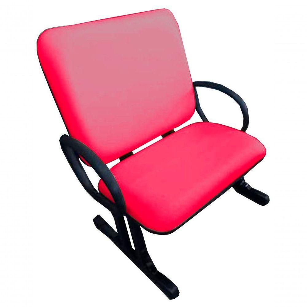 02 Cadeiras Para Escritório Para Obesos Até 250kg Rosa - 5