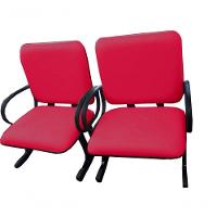 02 Cadeiras Para Escritório Para Obesos Até 250kg Rosa - 1