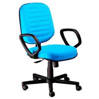 Cadeira Diretor Gomada Com Braços Linha Blenda Azul - 1