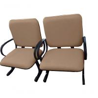 02 Cadeiras Para Escritório Para Obesos Até 250kg Bege - 1