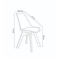 Kit 4 Cadeiras Leda Joly Rivatti Polipropileno Branco Base Madeira - 10