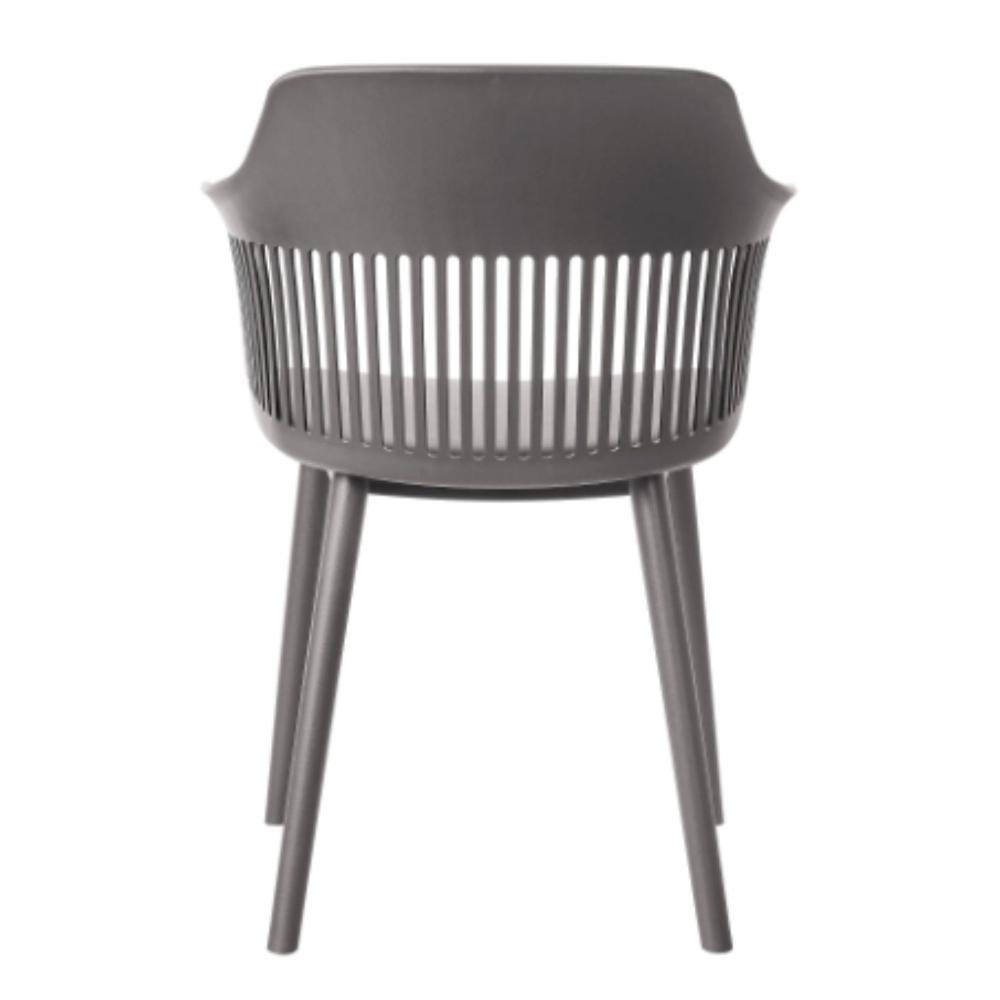 Kit 4 Cadeiras Marcela Rivatti Almofada Em Pu Polipropileno Cinza - 3