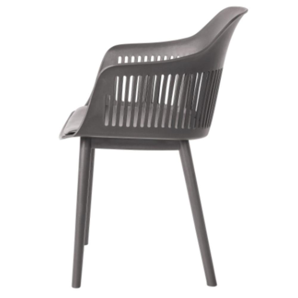 Kit 4 Cadeiras Marcela Rivatti Almofada Em Pu Polipropileno Cinza - 5