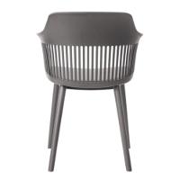 Kit 4 Cadeiras Marcela Rivatti Almofada Em Pu Polipropileno Cinza - 3