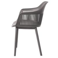 Kit 4 Cadeiras Marcela Rivatti Almofada Em Pu Polipropileno Cinza - 5