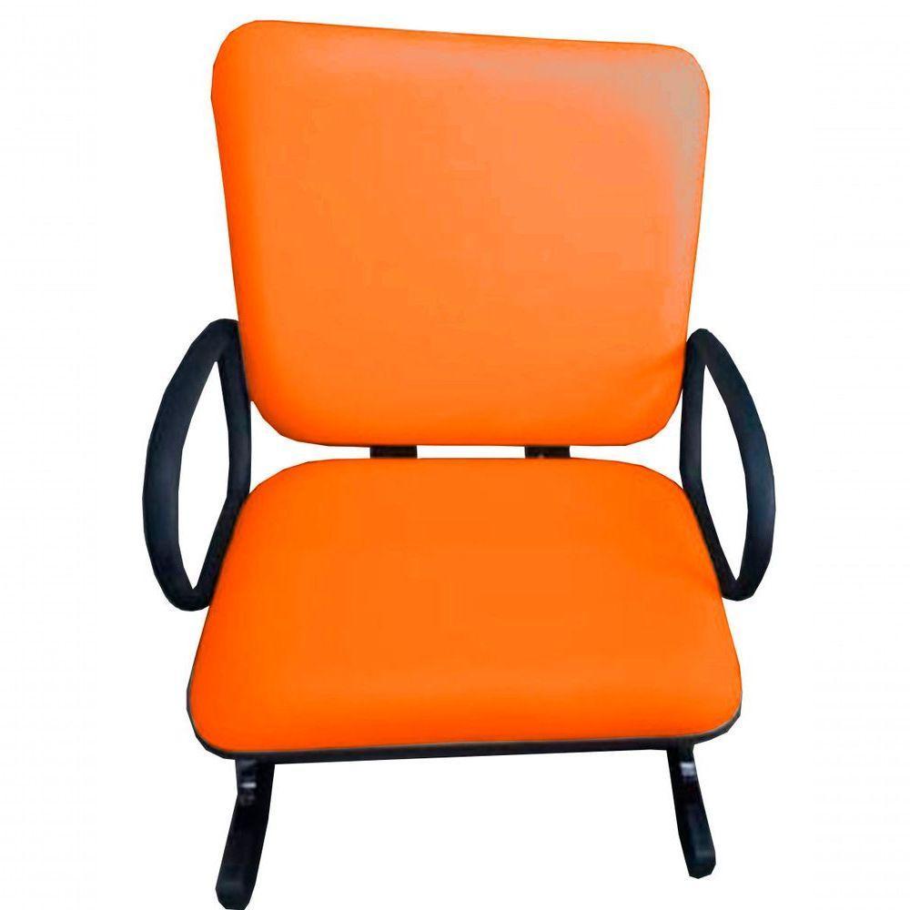 02 Cadeiras Para Escritório Para Obesos Até 250kg Laranja - 2