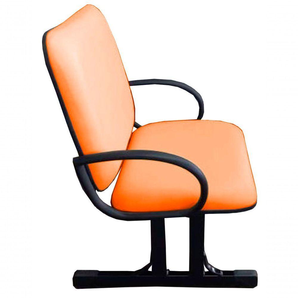 02 Cadeiras Para Escritório Para Obesos Até 250kg Laranja - 3